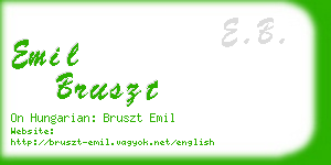 emil bruszt business card